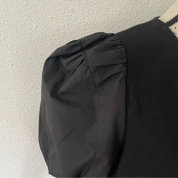 Sold! English Factory Black Puff Sleeve Mini Dress - Picture 10 of 14